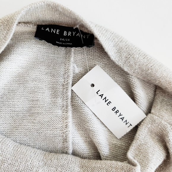 NWT Lane Bryant Lightweight Metallic Long Sleeve Sweater Women's Size 14/16 - Picture 2 of 10